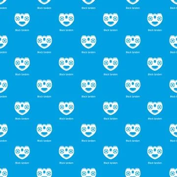 Block tandem pattern vector seamless blue Stock Illustration