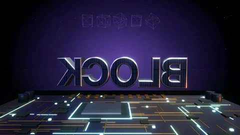 BLOCK Technology Concept Stock Footage 340072811