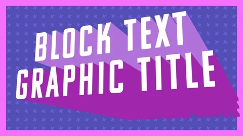 Block Text Graphic Title Stock After Effects