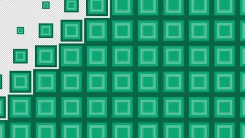 Block tile wave Transitions. 1080p - 30 fps - Alpha Channel (2) Stock Footage 256081725