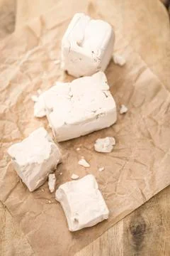 Block of Yeast (selective focus) Stock Photos