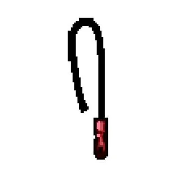 Blockage drain snake pixel art vector illustration Ilustración de archivo