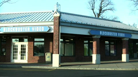Blockbuster stores downsizing Stock Footage 121344
