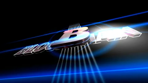 Blockchain. 3D animation. Heading, word, illustration Stock Footage 142645949