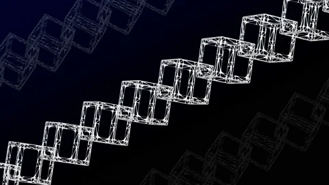 Blockchain. 3D rendering. Stock Footage 98096043