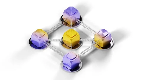 Blockchain 3d video explainer in 4k Stock Footage 277356746