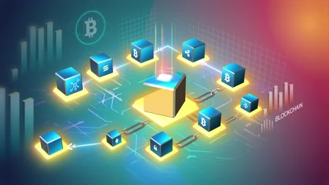 Blockchain 4K Animation: Data Transactions, Cryptocurrency, and Cybersecurity Stock Footage 291322479