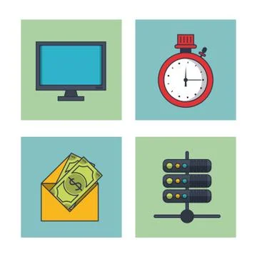 Blockchain and bitcoin Stockillustratie