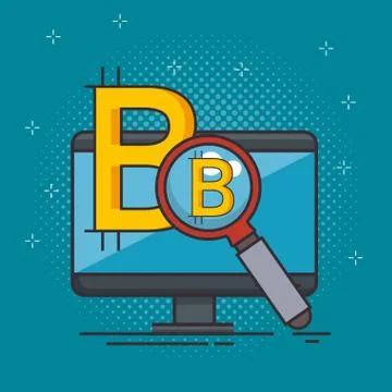 Blockchain and bitcoin technology concept 스톡 일러스트