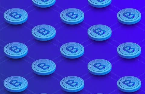 Blockchain and cryptocurrency concept Stock Illustration