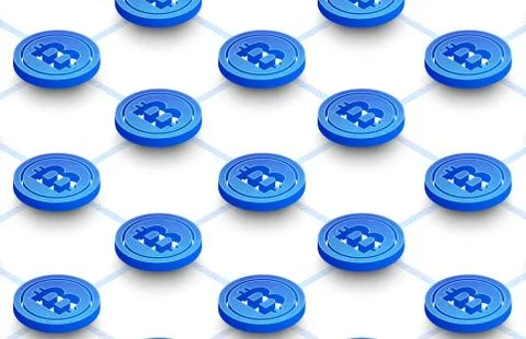Blockchain and cryptocurrency concept Stock Illustration