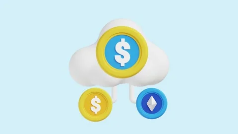 Blockchain animated 3d icon. Stock Footage 289453163