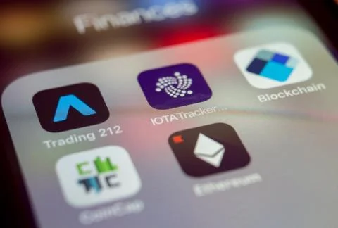 Blockchain apps Stock Photos