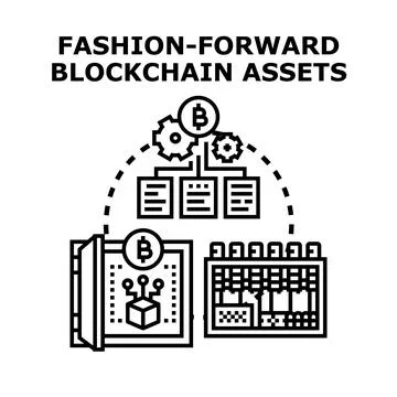 Blockchain assets vector concept for digital economy 스톡 일러스트