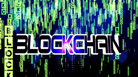 Blockchain. Background for headline. 3D Animated illustration Stock Footage 141637346