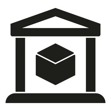 Blockchain bank icon simple vector. Crypto business Stock Illustration