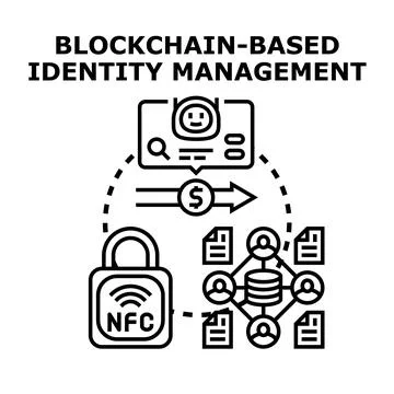 Blockchain based identity managing for digital security Stock Illustration