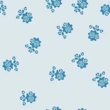 Blockchain based identity verification glyph seamless pattern Illustrazione stock