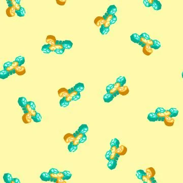 Blockchain based identity verification isometric icon seamless pattern Illustrazione stock