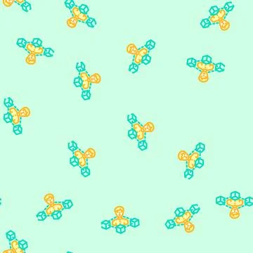 Blockchain based identity verification vector seamless pattern Illustrazione stock