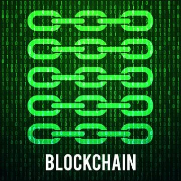 Blockchain Binary Computer Code Stock-Illustration