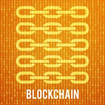 Blockchain Binary Computer Code Stock-Illustration