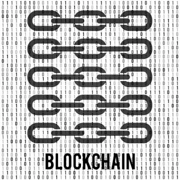 Blockchain Binary Computer Code Stock-Illustration