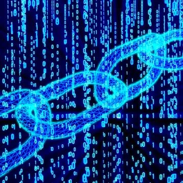 Blockchain Binary Computer Code イラスト素材