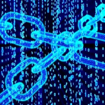 Blockchain Binary Computer Code Stockillustratie