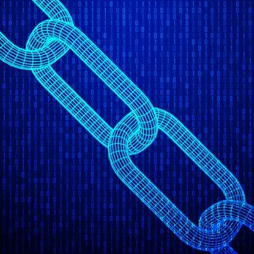 Blockchain Binary Computer Code Stock Illustration