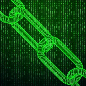 Blockchain Binary Computer Code Stock Illustration