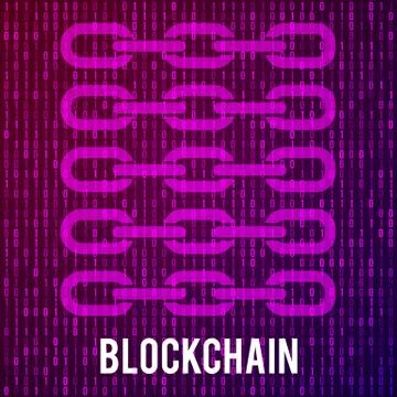 Blockchain Binary Computer Code Stock Illustration