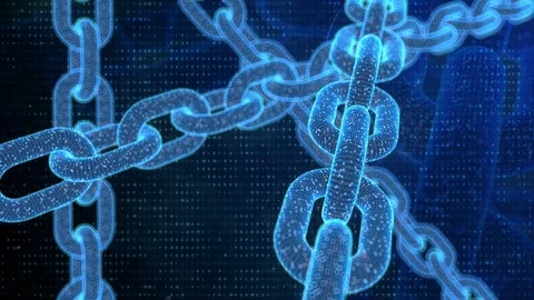 Blockchain, bitcoin, cryptography background, programming, coding Stock Footage 90652502