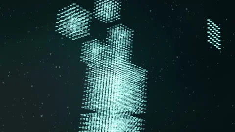 Blockchain Block Mining. Bitcoin Network Stock Footage 200439361