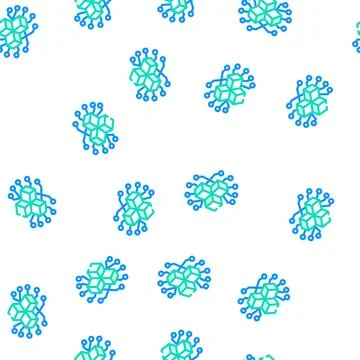 Blockchain blocks vector seamless pattern line Stockillustratie