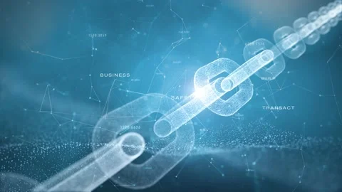 Blockchain chain loop cryptocurrency network animation Stock Footage 229697072