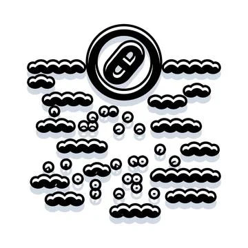 Blockchain cloud computing linking decentralized digital currency Stockillustratie
