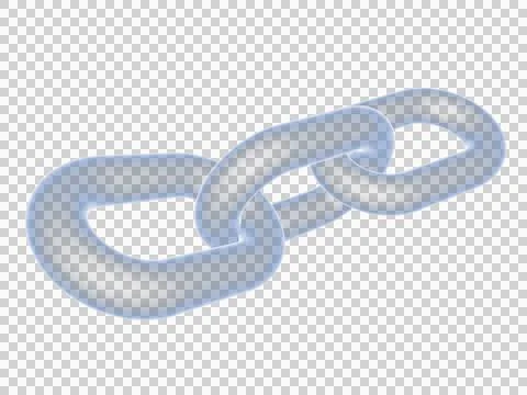 Blockchain concept 3 network connections . 3d rendering Stock Illustration