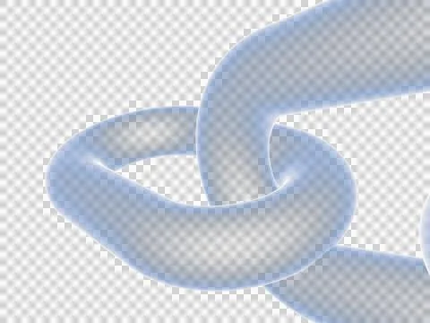 Blockchain concept 3 network connections . 3d rendering Stock Illustration