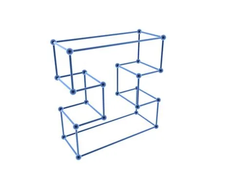 Blockchain concept 3 network connections . 3d rendering Stock Illustration