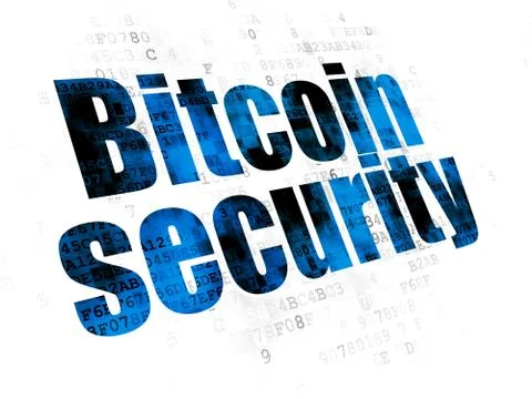 Blockchain concept: Bitcoin Security on Digital background Illustrazione stock