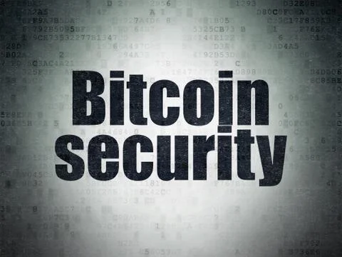 Blockchain concept: Bitcoin Security on Digital Data Paper background Stock Illustration