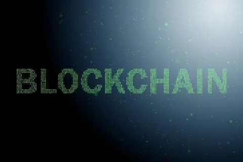 Blockchain concept as futuristic idea of database - 3d rendering Stock Photos