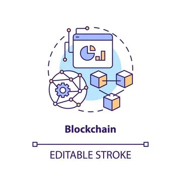 Blockchain concept icon イラスト素材