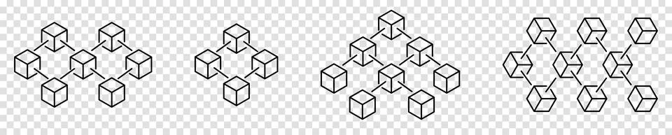 Blockchain concept icon. Vector symbols Stock Illustration