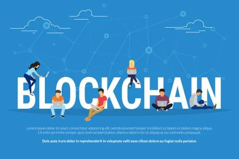 Blockchain concept illustration Stock-Illustration