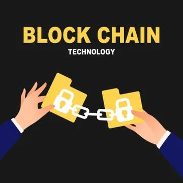 Blockchain concept illustration. Vector flat. Stock Illustration