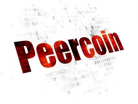 Blockchain concept: Peercoin on Digital background 스톡 일러스트