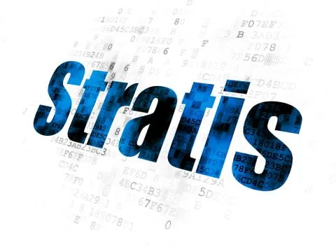 Blockchain concept: Stratis on Digital background Ilustração Stock