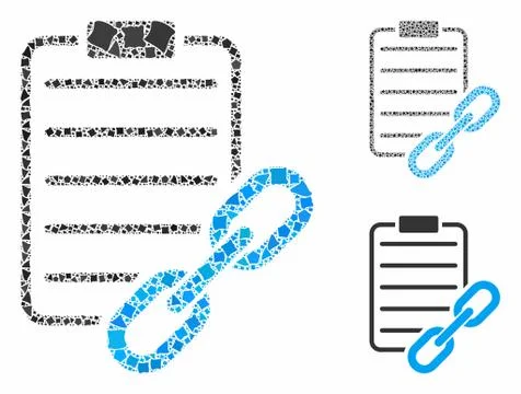 Blockchain contract Composition Icon of Ragged Pieces Stockillustratie